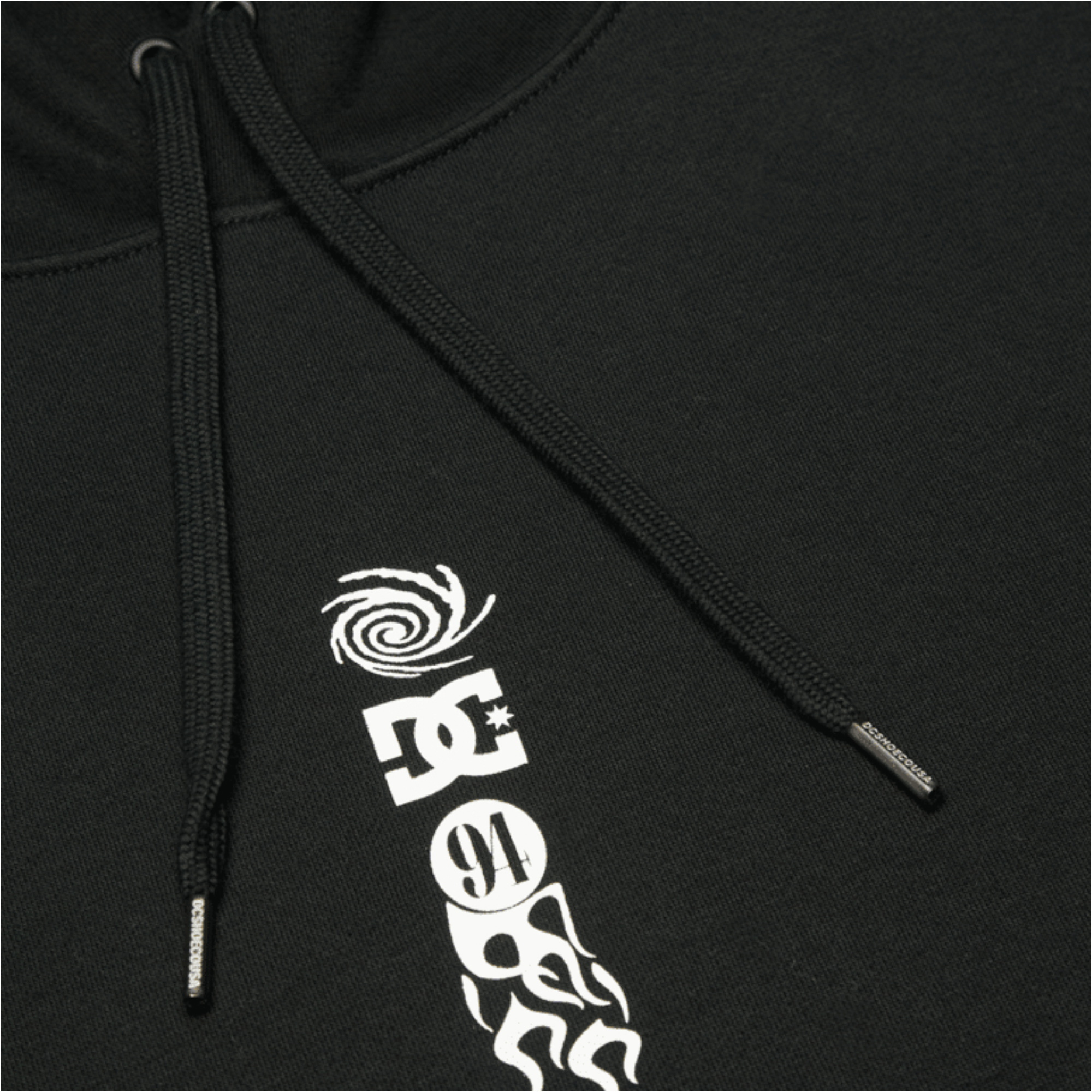 2026 DC Shoes Mens Blurry Bubble Hoodie EDYSF03278 - Black